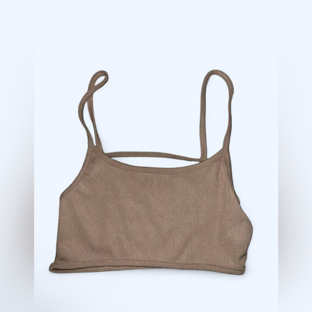 Tan cropped tank